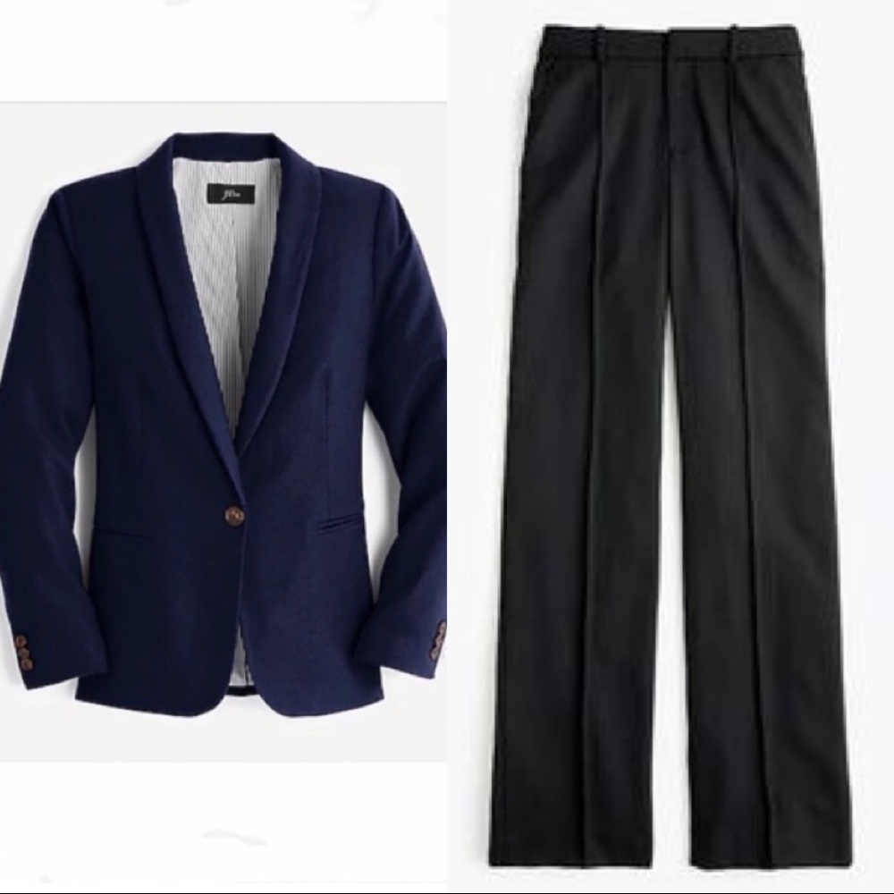 NWT J. Crew SUIT NAVY  Wool Parke Blazer & pants